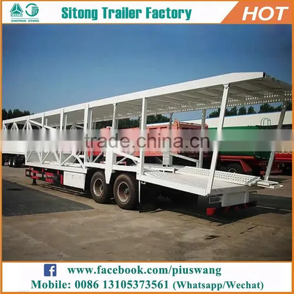 China Factory 2 or 3 Axles Vehicle Transport Car Carrier Semi Trailer for Auto Transportation photo-5