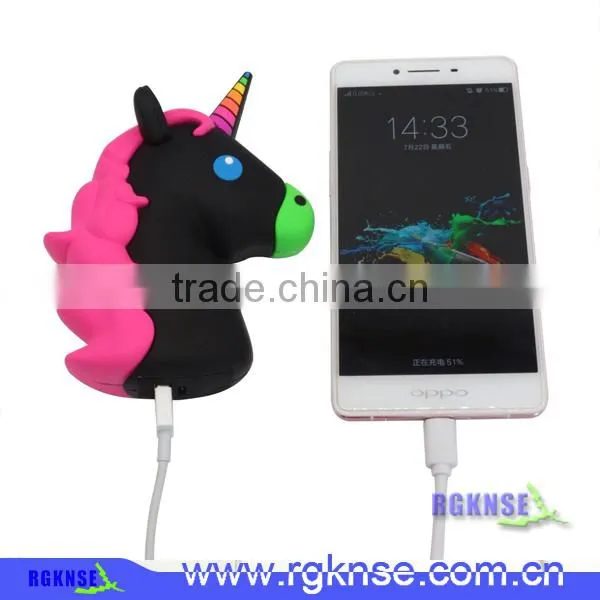 Newest Design Cartoon Unicorn Power Bank Baterry Charger Emoji Power Bank photo-2
