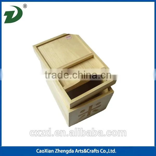 New Style Custom Wooden Rice Boxes Solid Wood Storage Boxes for Grain 10KG photo-2
