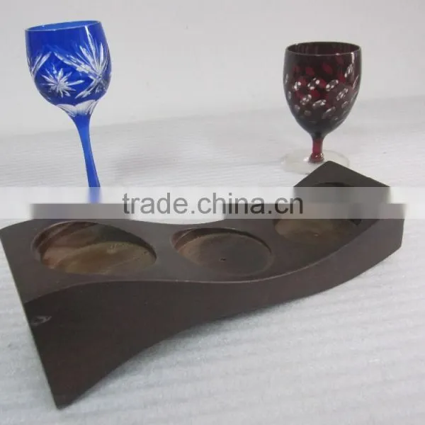 Custom Wooden Bottle Display Base, China Made Wood Wine Bottle Display Stands photo-4