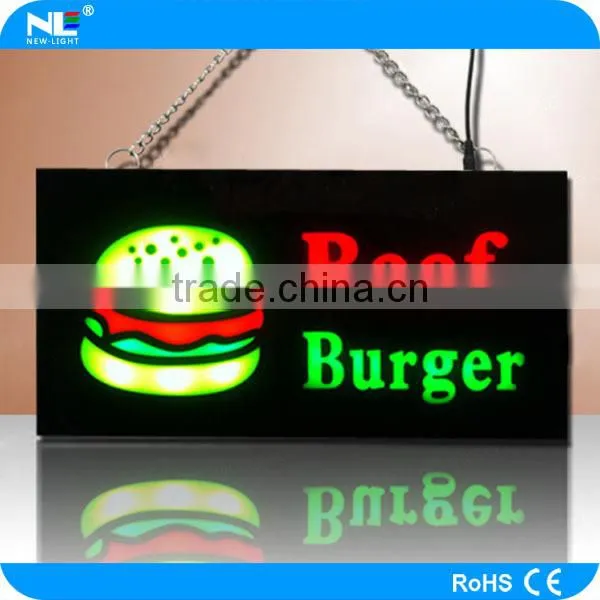 Acrylic Backlit Led Sign , 7 Colors Change Flash Light With Remote Control Led Open Sign/ Led Resin Sign. photo-5