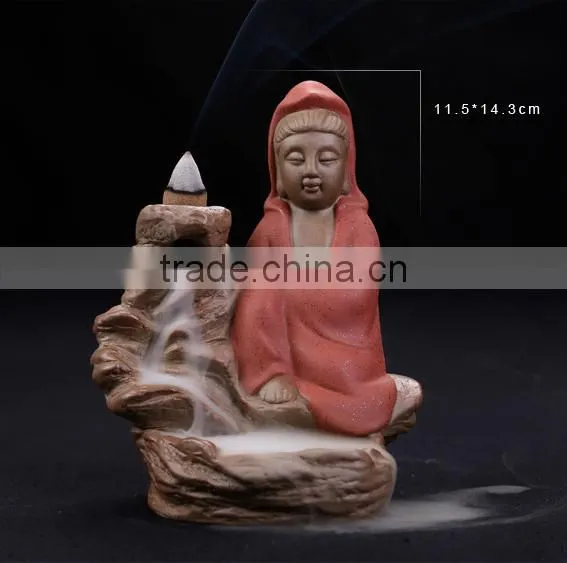Buddha Guanyin Backflow Incense Burner Ceramic Crafts Decoration photo-4