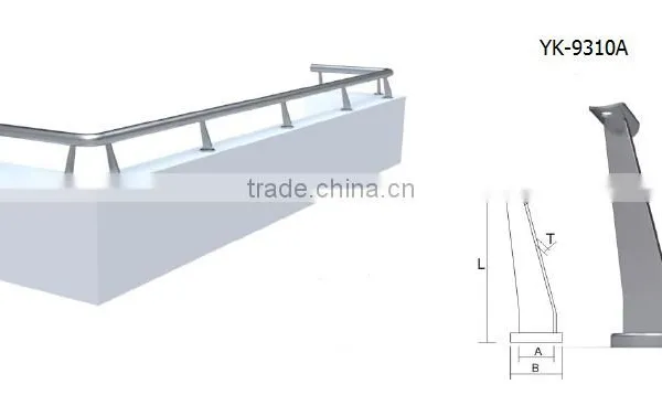 Floor Mounted Balcony Railing Design/Stainless Steel Floor Handrail photo-2