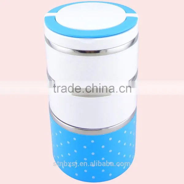 Portable 3 Compartments Stainless Steel Insulated Tiffin Lunch Box photo-4