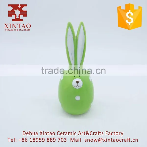 Small Atm Children Cute Rabits Ceramic Money Box Coin Bank Dehua Suppliers