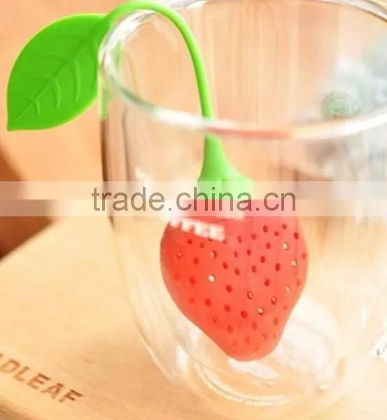 Hot Selling Silicone FDA Standard Tea Infuser Strawberry Tea Strainer photo-3