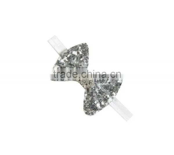 Latest Design Newborn Baby Fashion Sequin Headband Glitter Sequin Bow Baby Headband photo-4
