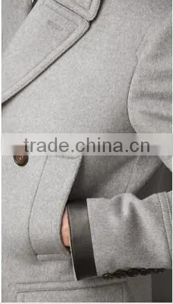 2017 Men Coat Offwhite Color Black Hem Joint Fashion Design photo-3