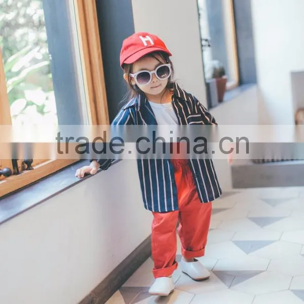 1-7 Years 2017 Wholesale Autumn Cotton Full Sleeve Stripe Pocket Kids Boys Shirts (pick Size Color) photo-3