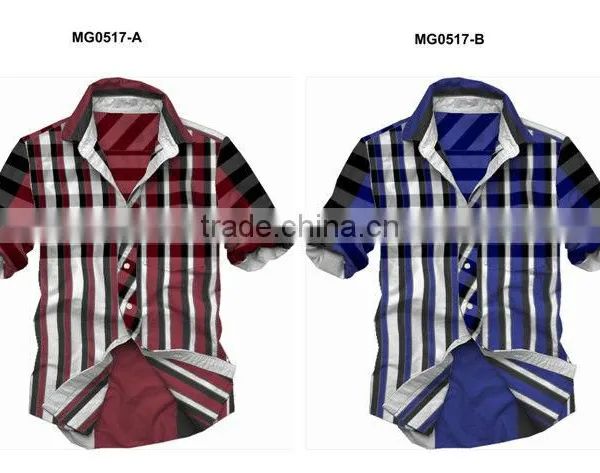 Formal Plaid Check Shirt Men Design Made in China photo-5