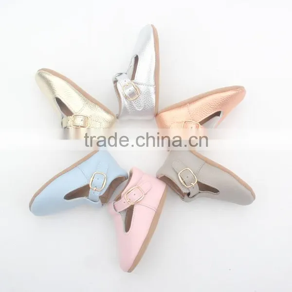 New Arrival Genuine Cow Leather Dance Fancy Baby Girls Shoes photo-5