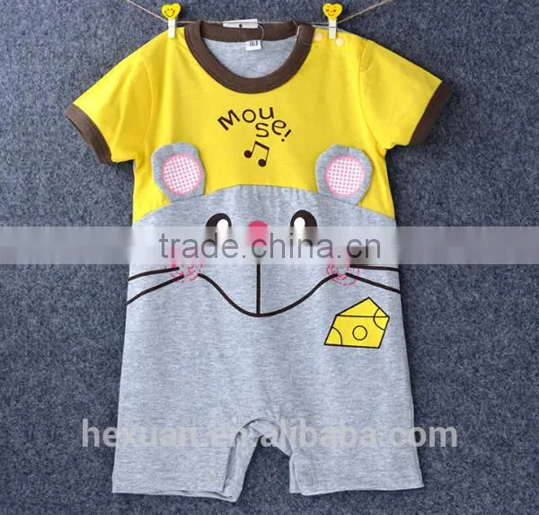 Newborn Girl 100% Pure Cotton Romper Short Sleeve Baby Jumpsuit photo-5