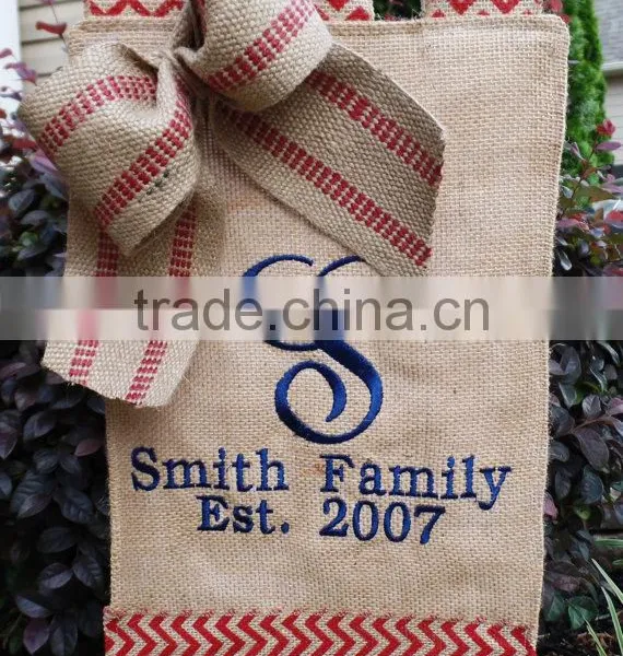 Personalized Embroidered Burlap Garden Flag photo-4