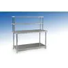 ASSEMBLING AND TWO LAYERS WORKING TABLE WITH UP SHELVE