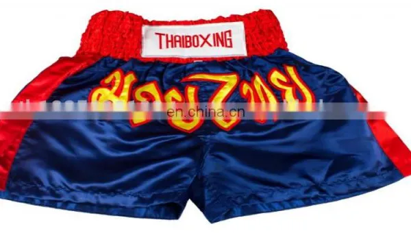 Muay Thai Boxing Shorts Kick Boxing Trunks Satin Size M-3XL photo-4