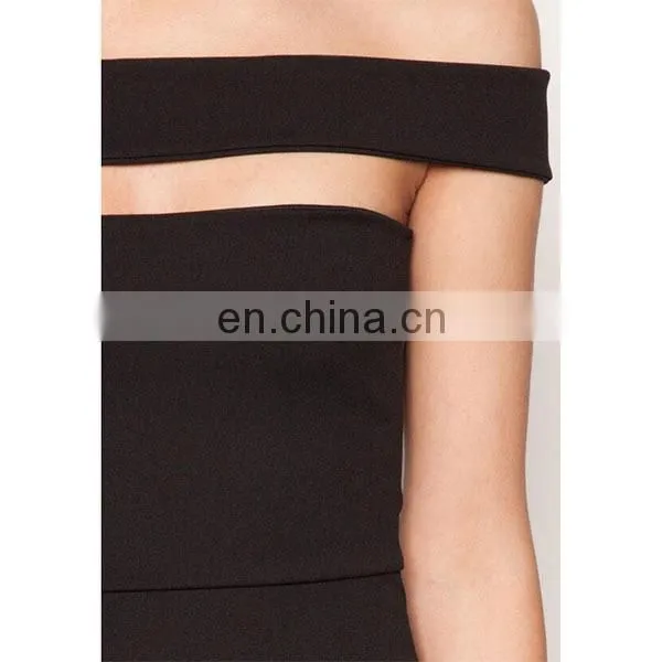 Bodycon Women Clothing Sexy Dress off Shoulder Strapless Fashion Black Dress photo-6