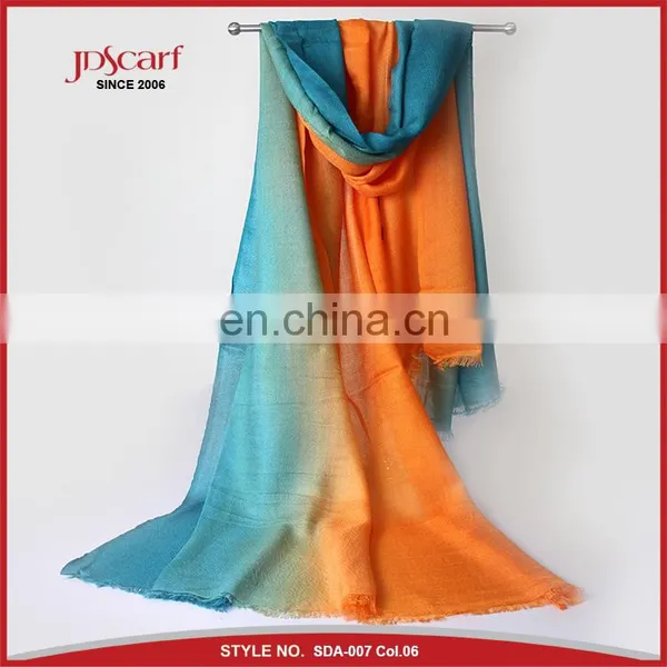 Colourful Thin Fashion Pashmina Scarf Gradient Color Acrylic Scarf photo-6