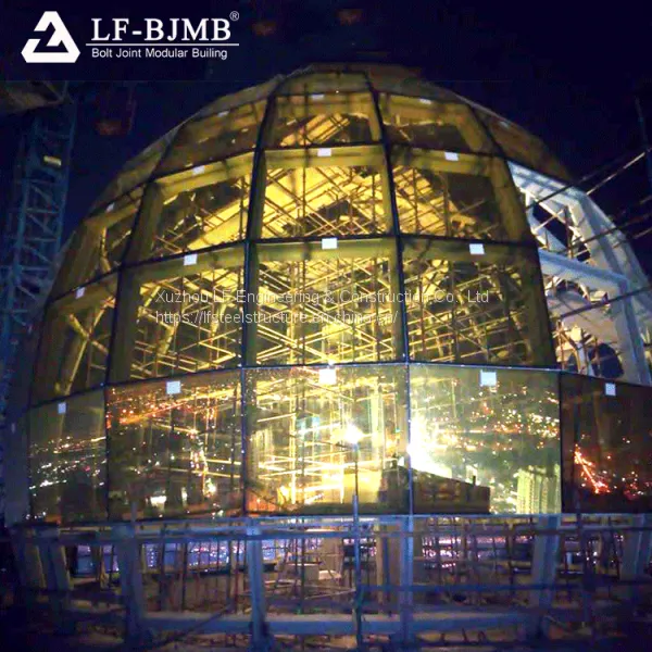 New Design Space Frame Skylight Glass Roof Price Dome Structure Roofing photo-2