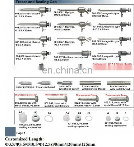 Euprun Laparoscopic Reusable Trocar Magnetic Type 5mm photo-6