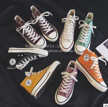 Wholesale High Top Canvas Shoes,no Tax, Buy Now!!