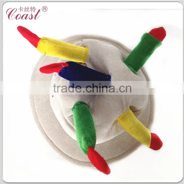White Happy Birthday Cake Shaped Hat photo-3