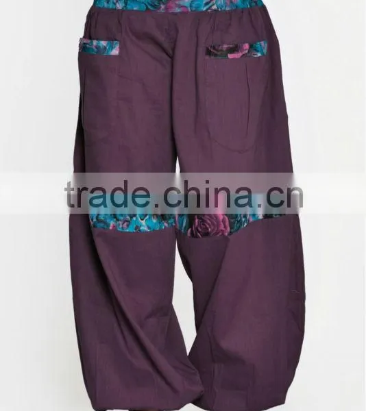 Indian Men Women Unisex Multi Color Cotton Alladin Harem Pants With Stylish Two Pockets photo-5
