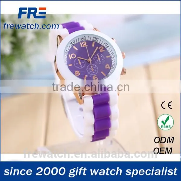 2015 Popular Contrast Color Silicone Watch for Young photo-5