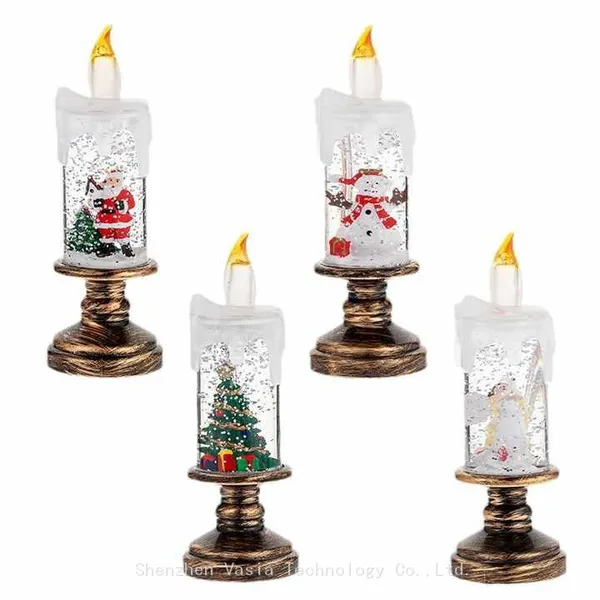 Crystal Ball Christmas Lights - LED Flameless Candle Decor With Snowfall for Wholesale Holiday Gifts Bulk Supplies photo-4
