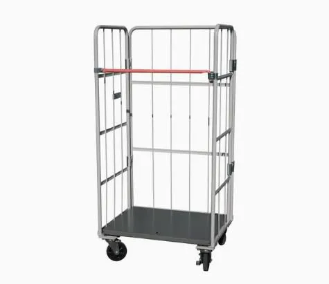 Warehouse Galvanized Wire Roller Cart Wholesale, Cage Trolley Milk Trolley photo-2