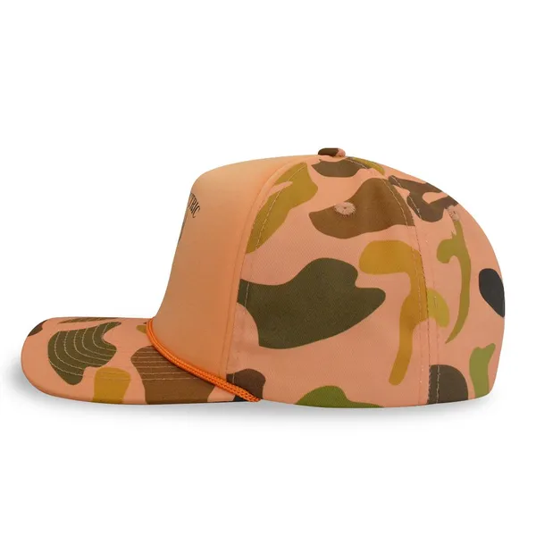 High Quality OEM Caps Factory Custom 5 Panels Trucker Caps Rope Colorful Foam Trucker Hats Embroidery Printed Logo photo-5
