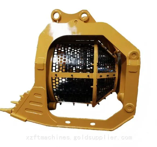 30T Excavator Hydraulic Rotating Screen Bucket Attachment for Soil and Sand Screening photo-2