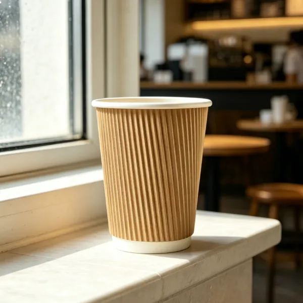 Customized Double Wall Paper Cup for Hot Drinks With Corrugated Insulation photo-2