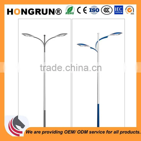 Multi-type Dual-arm Street Lamp Pole Offered OEM Service by Professional Manufacturer of Outdoor Lighting
