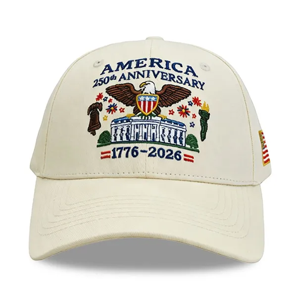 OEM United States of American 250th Anniversary Cap Custom Men 6 Panel Black Embroidery Logo Baseball Hat Sport Cap Classic Adjustable Hat photo-2