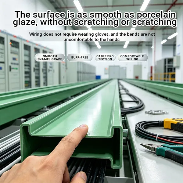 FRP Cable Tray With Cover Dustproof Waterproof Fiberglass Wiring Tray For Factory Outdoor Line