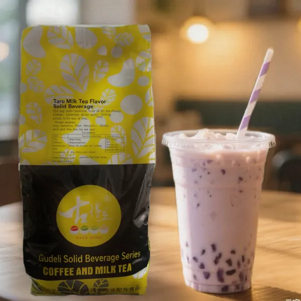 Factory Supply Taro Bubble Tea Premix Powder, Instant Solid Drink for Cafe & Beverage Store
