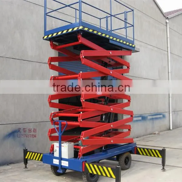 14m 300kg Mobile Scissor Hydraulic Platform Lift photo-5