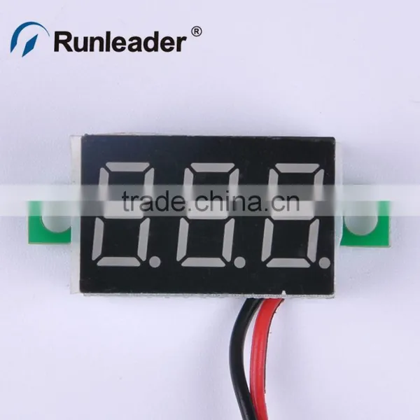 LED Indication DC 4.5-30V Voltage Meter 3-Digital Display Voltage Meter 2-wire