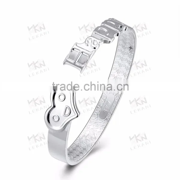 Happy 925 pure silver bangle, adjustable wire bangle bracelet wholesale