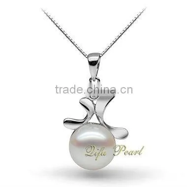 925 Rhodium Plated Sterling Silver Jewelry With Freshwater Pearl