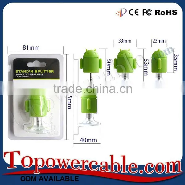 Factory Price Android Robot Design Multi Headphone Splitter photo-6