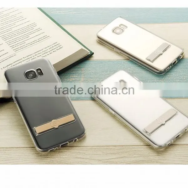 For Samsung S7 Edge 360 Degree Original TOTU Keen Series Soft TPU Protective Cover Case With Metal Stand Holder TB-0249 photo-2