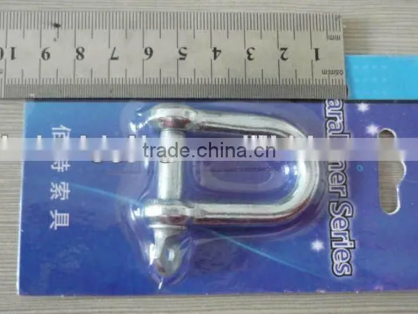 Galvanize Carabiner Wholesale Stainless Steel Aisi 316 304 European Type Dee Drop Forged D Shackle Quick Hardware Manufacture photo-3