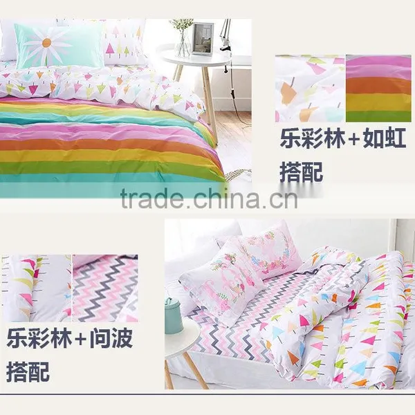 100% Cotton 4 PCS Bedding Sets Duvet Cover, Pillowcases and Flat Sheet. photo-5