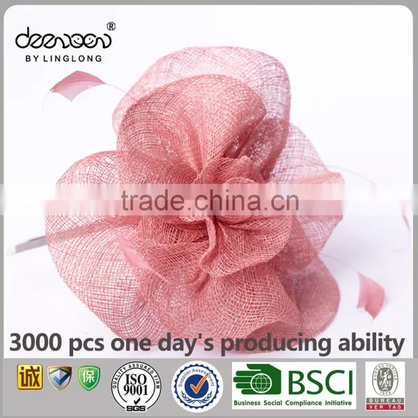 Wholesale Sinamay Hair Accessory Fascinator Floral Hat Plain for Ladies photo-5
