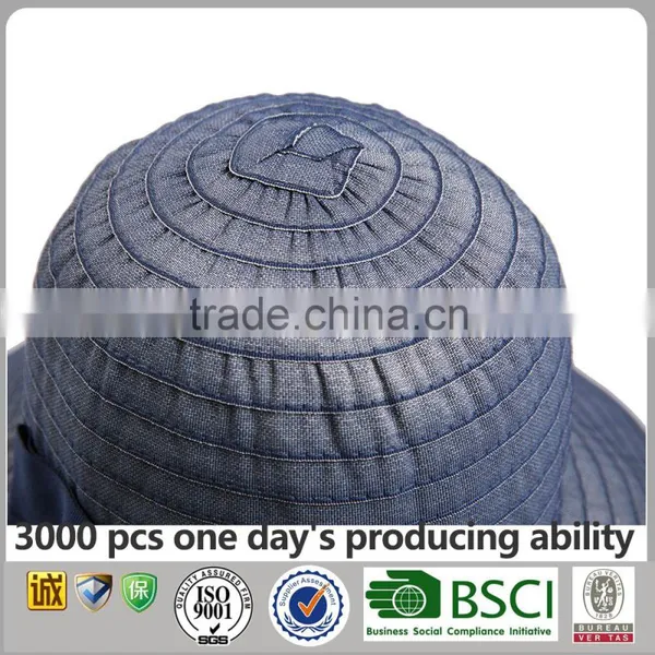Summer Stitching Sun Hat China Wholesale Custom Floppy Lady Hat photo-4