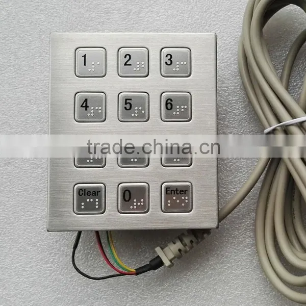 Steel Braille Vandal Proof Metal Keypad photo-3