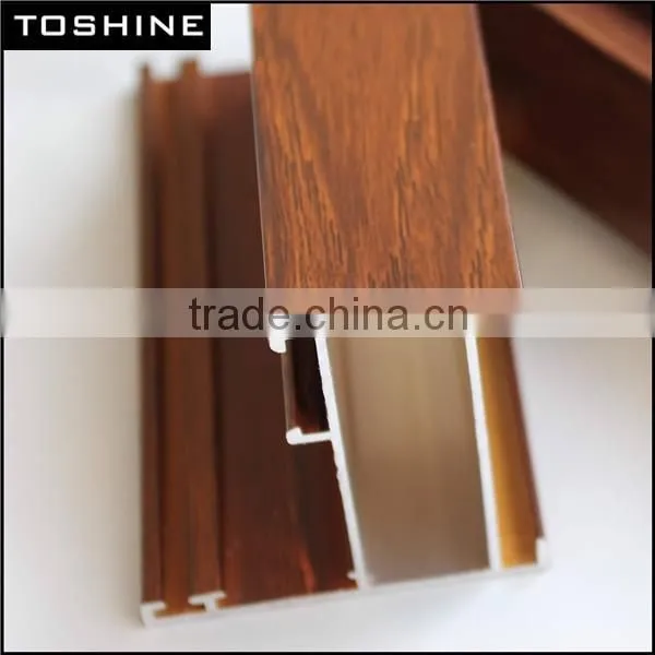 2014 Hot Sale High Quality Wood Grain Closet Door Aluminum Profile photo-6