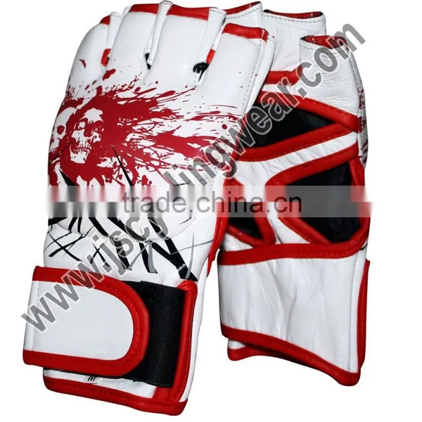 Custom Printed Leather MMA Gloves