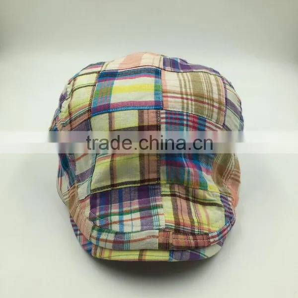 Wholesale Custom Made Checked Cotton Ivy Hat photo-3